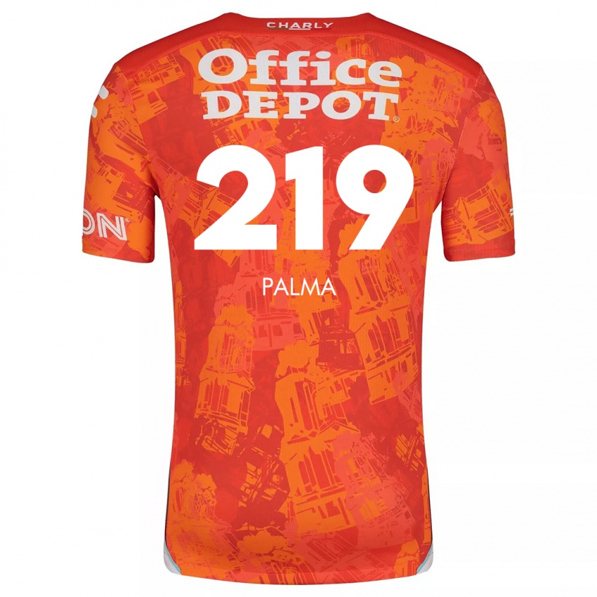 Niño Camiseta Pablo Palma #219 Naranja Blanco 2ª Equipación 2024/25 La Camisa Chile