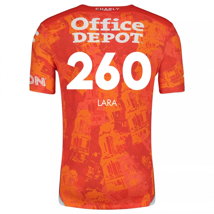 Niño Camiseta Jesús Lara #260 Naranja Blanco 2ª Equipación 2024/25 La Camisa Chile