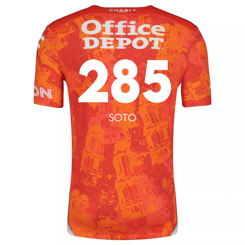 Niño Camiseta Edwin Soto #285 Naranja Blanco 2ª Equipación 2024/25 La Camisa Chile