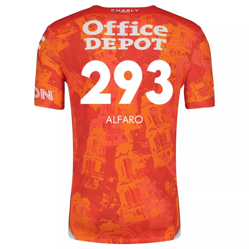 Niño Camiseta Cristóbal Alfaro #293 Naranja Blanco 2ª Equipación 2024/25 La Camisa Chile