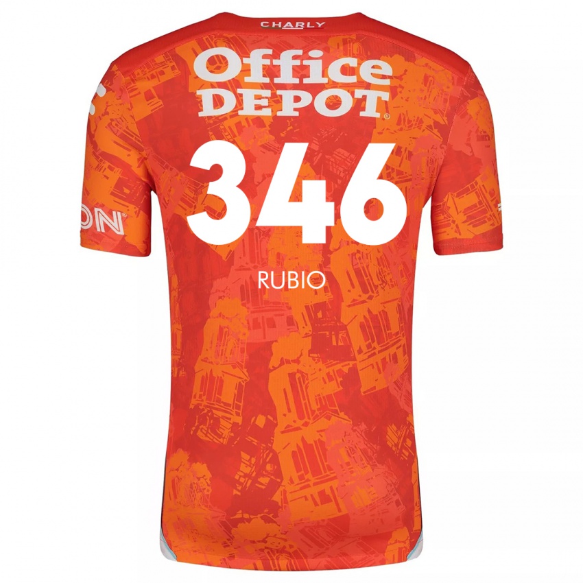 Niño Camiseta Mateo Rubio #346 Naranja Blanco 2ª Equipación 2024/25 La Camisa Chile