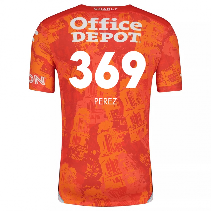 Niño Camiseta Santiago Pérez #369 Naranja Blanco 2ª Equipación 2024/25 La Camisa Chile