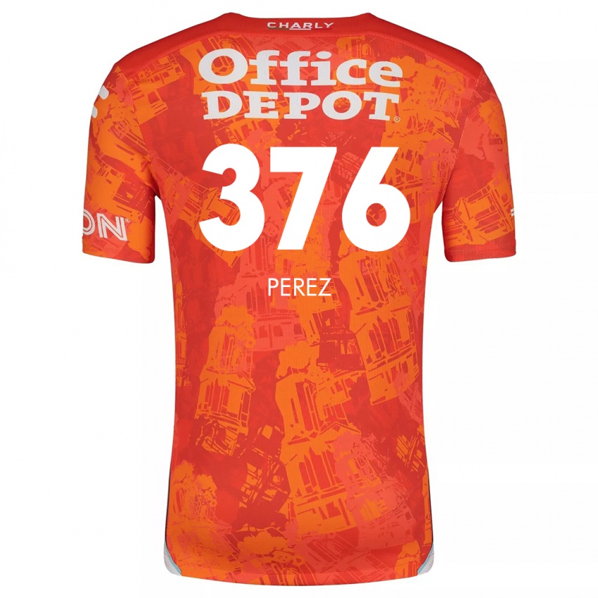 Niño Camiseta Abraham Pérez #376 Naranja Blanco 2ª Equipación 2024/25 La Camisa Chile