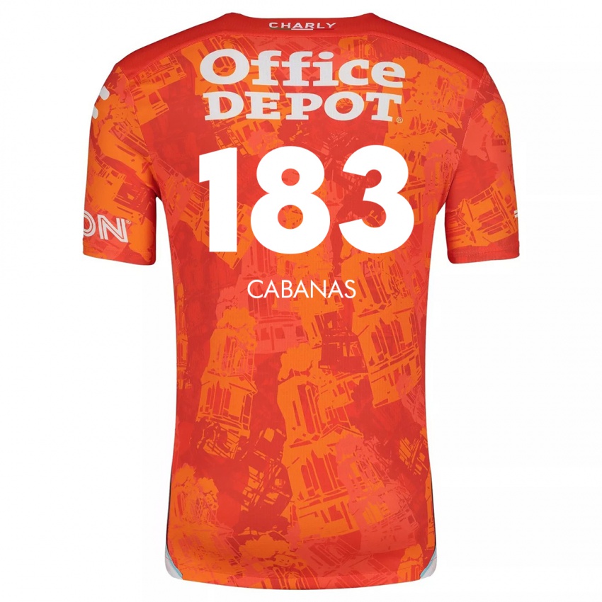 Niño Camiseta Mauricio Cabañas #183 Naranja Blanco 2ª Equipación 2024/25 La Camisa Chile