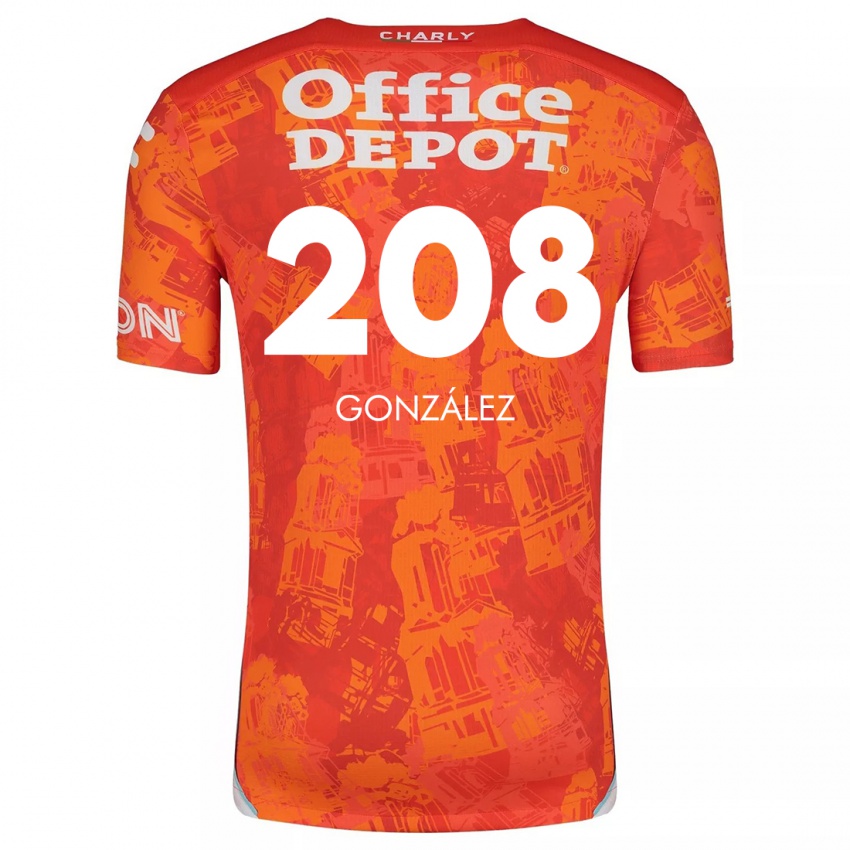 Niño Camiseta Osvaldo González #208 Naranja Blanco 2ª Equipación 2024/25 La Camisa Chile