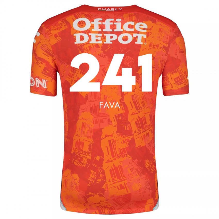 Niño Camiseta Marco Fava #241 Naranja Blanco 2ª Equipación 2024/25 La Camisa Chile