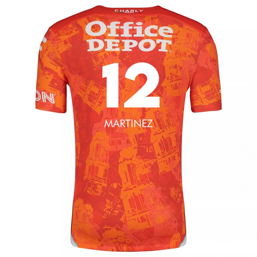 Niño Camiseta Sofía Martínez #12 Naranja Blanco 2ª Equipación 2024/25 La Camisa Chile