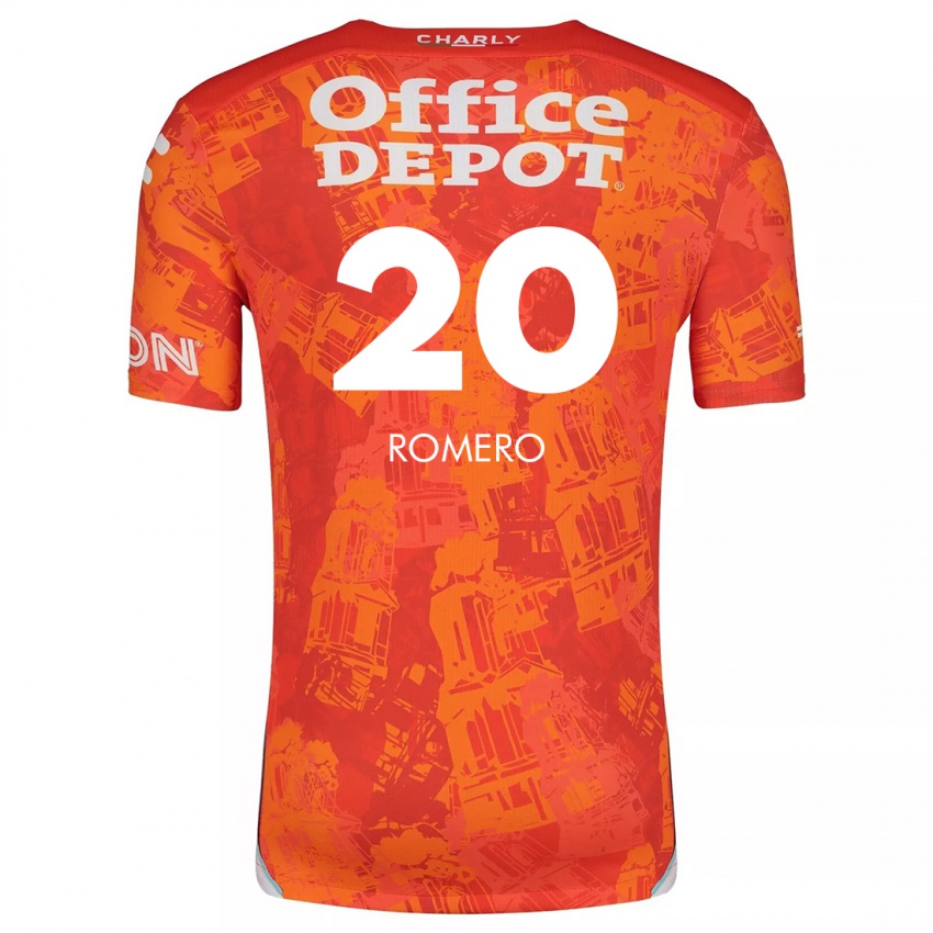 Niño Camiseta Tamara Romero #20 Naranja Blanco 2ª Equipación 2024/25 La Camisa Chile