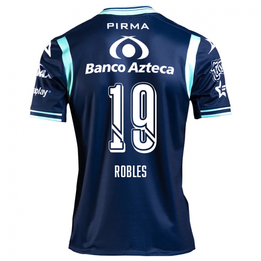 Niño Camiseta Ángel Robles #19 Azul Marino 2ª Equipación 2024/25 La Camisa Chile