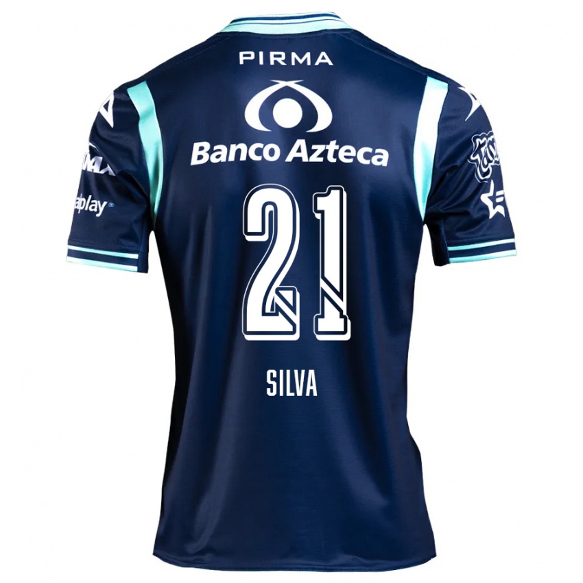 Niño Camiseta Gastón Silva #21 Azul Marino 2ª Equipación 2024/25 La Camisa Chile