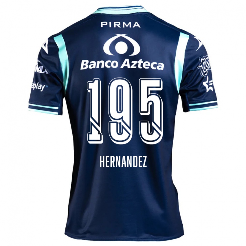 Niño Camiseta Daniel Hernández #195 Azul Marino 2ª Equipación 2024/25 La Camisa Chile