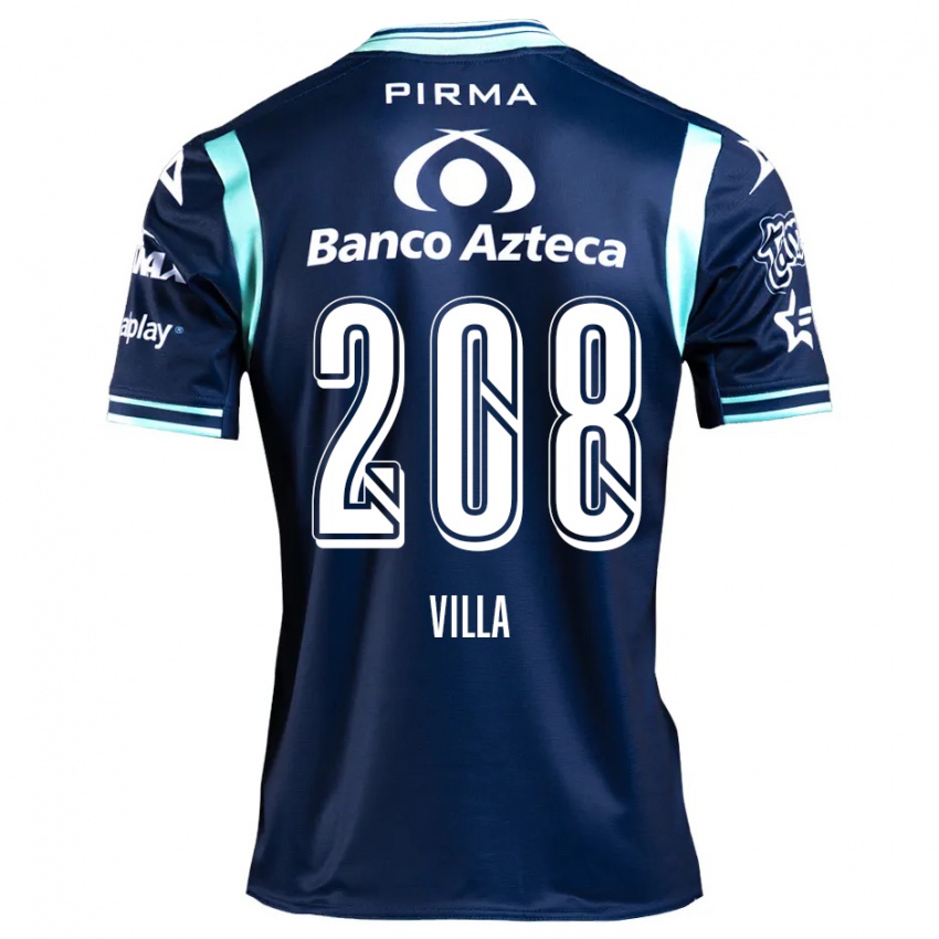 Niño Camiseta Patrick Villa #208 Azul Marino 2ª Equipación 2024/25 La Camisa Chile