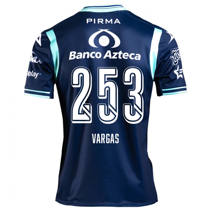 Niño Camiseta Edwin Vargas #253 Azul Marino 2ª Equipación 2024/25 La Camisa Chile