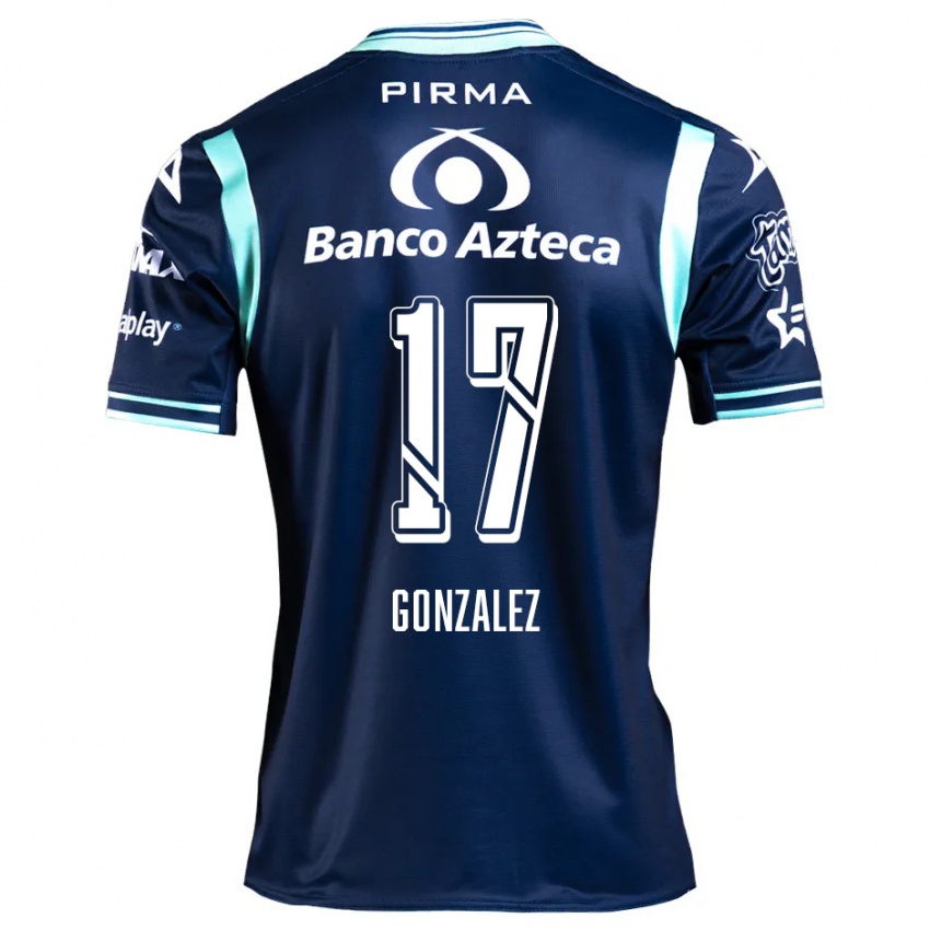 Niño Camiseta Andrea González #17 Azul Marino 2ª Equipación 2024/25 La Camisa Chile