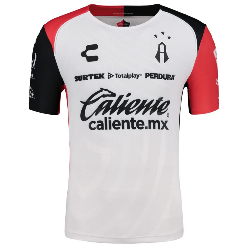 Niño Camiseta Valeria Razo #6 Blanco Rojo Negro 2ª Equipación 2024/25 La Camisa Chile