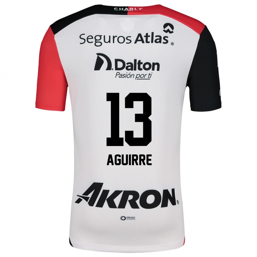 Niño Camiseta Gaddi Aguirre #13 Blanco Rojo Negro 2ª Equipación 2024/25 La Camisa Chile