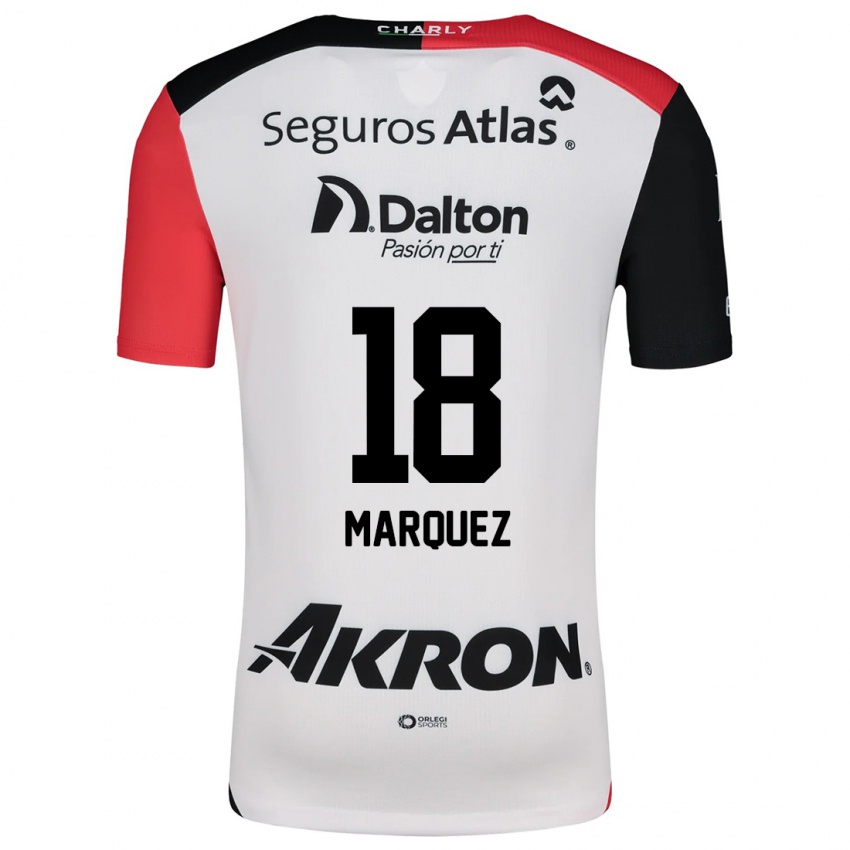 Niño Camiseta Jeremy Márquez #18 Blanco Rojo Negro 2ª Equipación 2024/25 La Camisa Chile