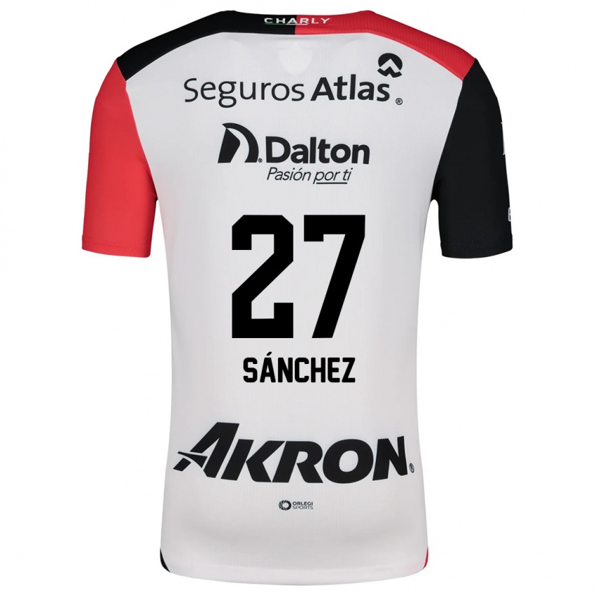 Niño Camiseta Antonio Sánchez #27 Blanco Rojo Negro 2ª Equipación 2024/25 La Camisa Chile