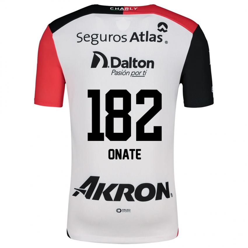 Niño Camiseta Axel Oñate #182 Blanco Rojo Negro 2ª Equipación 2024/25 La Camisa Chile