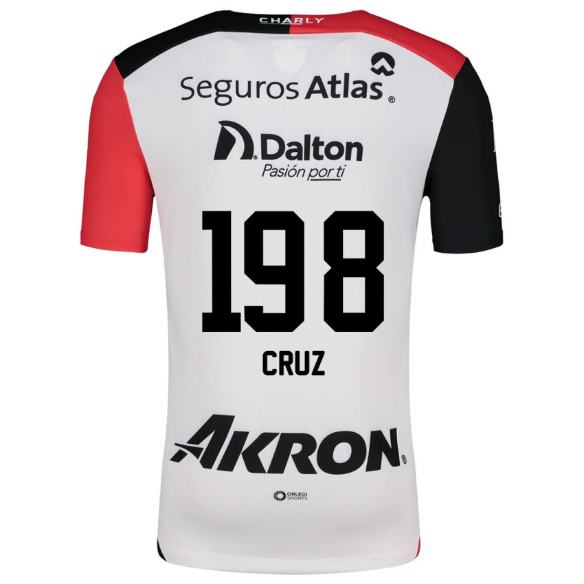 Niño Camiseta Carlos Cruz #198 Blanco Rojo Negro 2ª Equipación 2024/25 La Camisa Chile