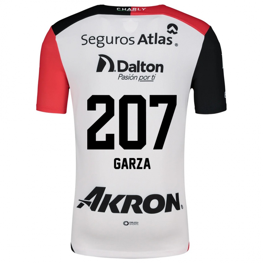 Niño Camiseta Rodolfo Garza #207 Blanco Rojo Negro 2ª Equipación 2024/25 La Camisa Chile