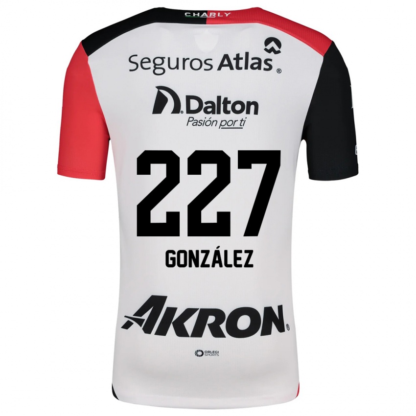 Niño Camiseta Rodolfo González #227 Blanco Rojo Negro 2ª Equipación 2024/25 La Camisa Chile