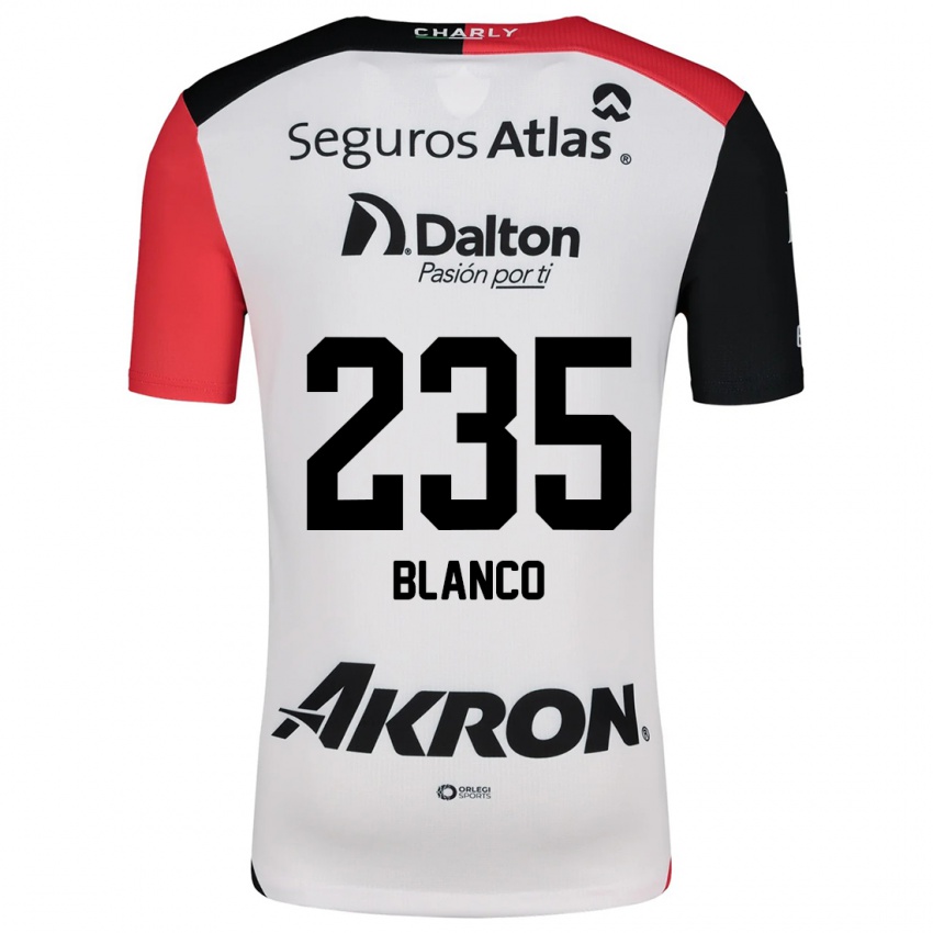 Niño Camiseta Luis Blanco #235 Blanco Rojo Negro 2ª Equipación 2024/25 La Camisa Chile