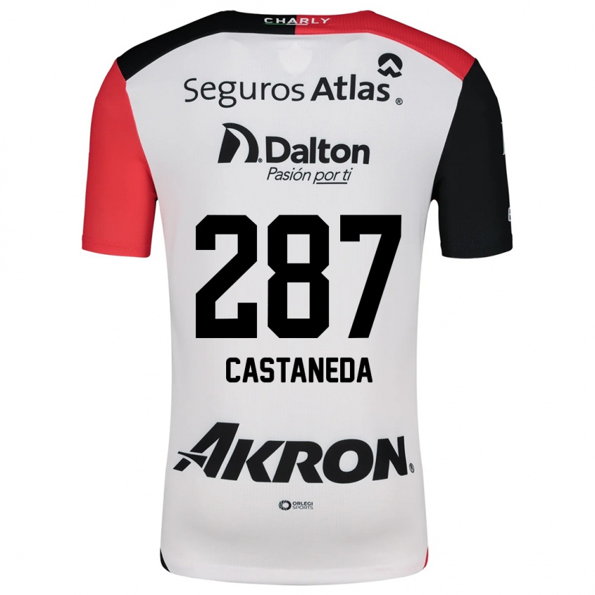 Niño Camiseta Mariano Castañeda #287 Blanco Rojo Negro 2ª Equipación 2024/25 La Camisa Chile