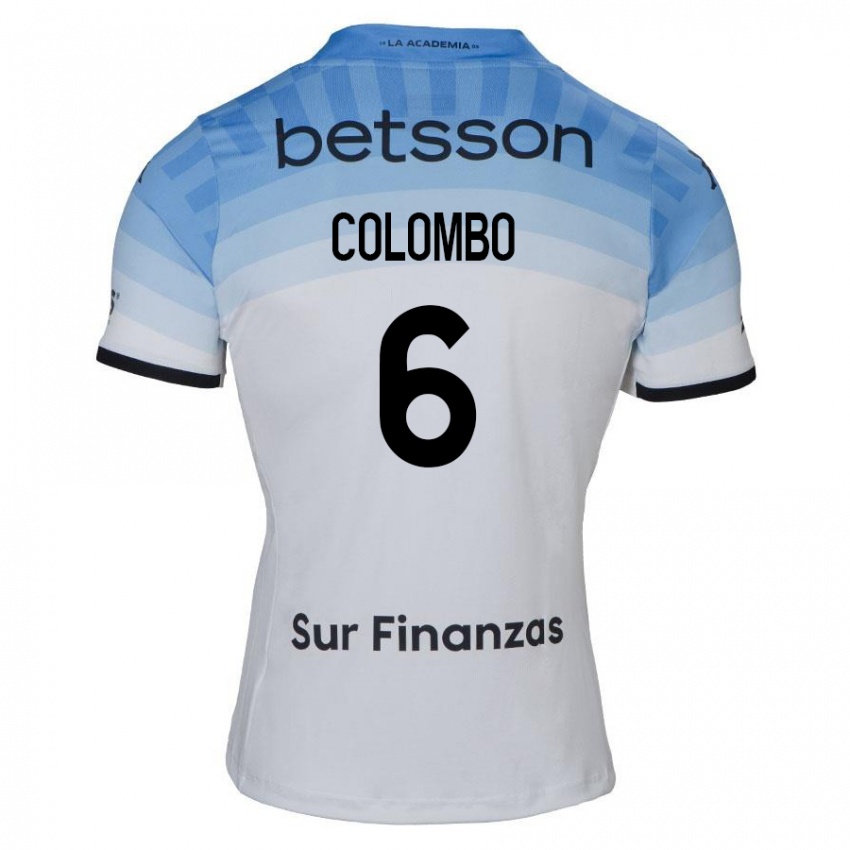 Niño Camiseta Nazareno Colombo #6 Blanco Azul Negro 2ª Equipación 2024/25 La Camisa Chile