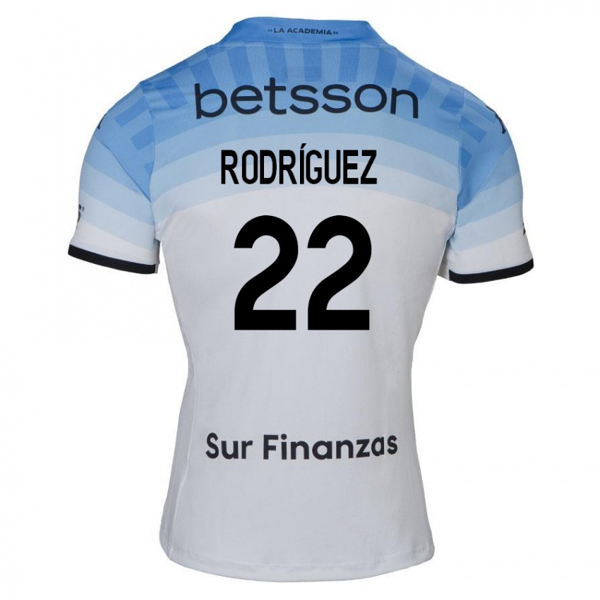 Niño Camiseta Baltasar Rodríguez #22 Blanco Azul Negro 2ª Equipación 2024/25 La Camisa Chile