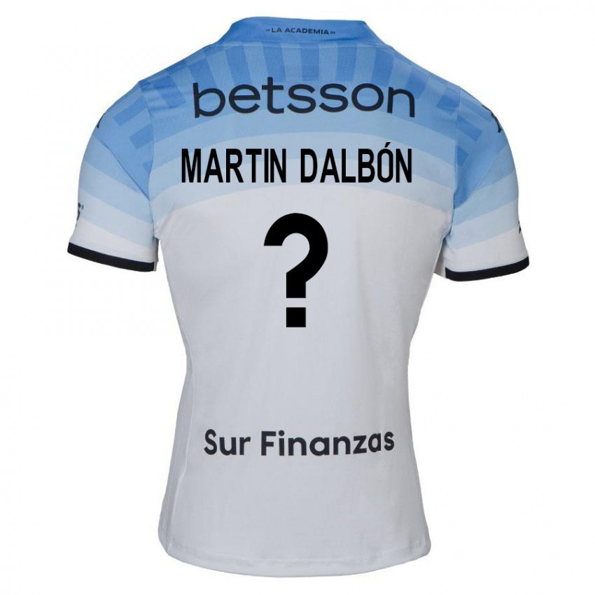 Niño Camiseta Juan Martin Dalbón #0 Blanco Azul Negro 2ª Equipación 2024/25 La Camisa Chile