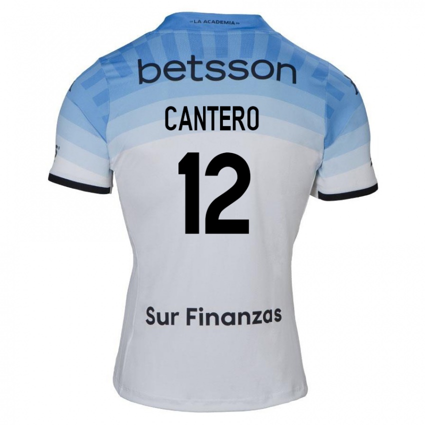 Niño Camiseta Milton Cantero #12 Blanco Azul Negro 2ª Equipación 2024/25 La Camisa Chile