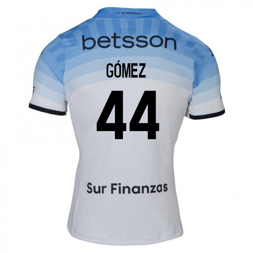 Niño Camiseta Francisco Gómez #44 Blanco Azul Negro 2ª Equipación 2024/25 La Camisa Chile