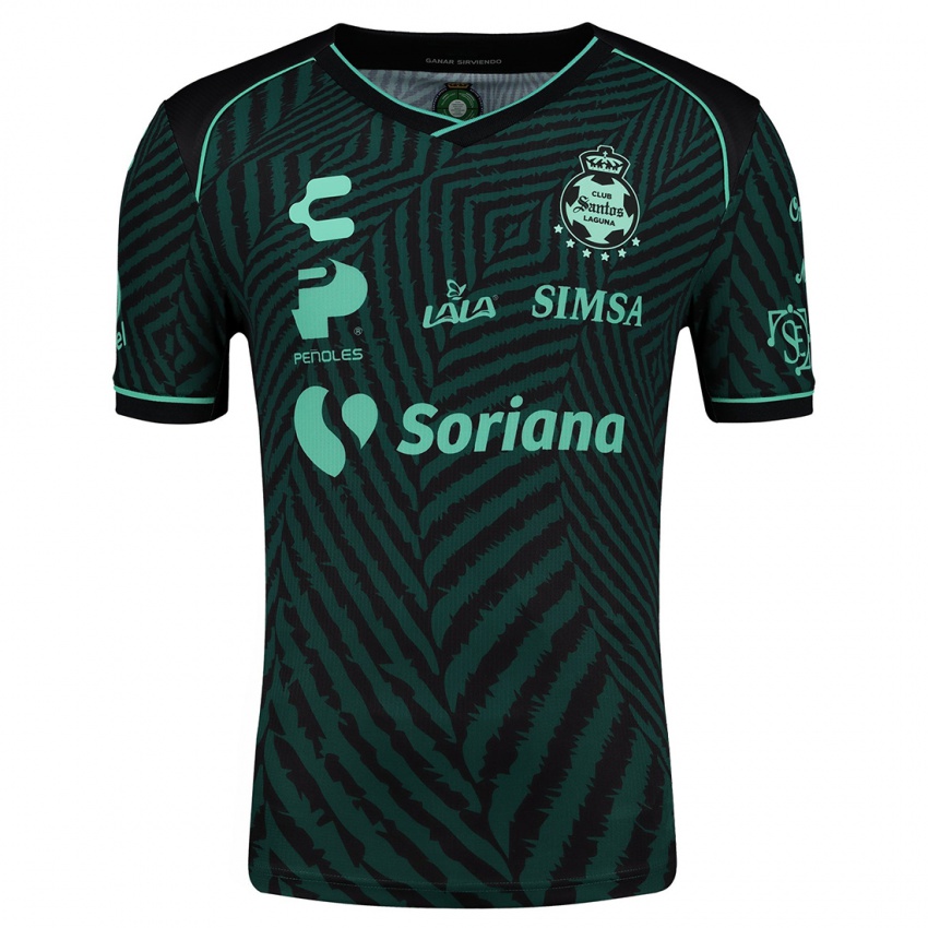 Niño Camiseta Damián Castorena #193 Verde Negro 2ª Equipación 2024/25 La Camisa Chile