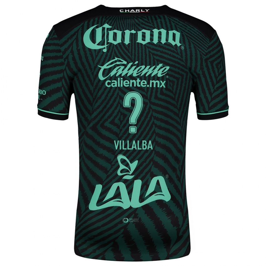 Niño Camiseta Fran Villalba #0 Verde Negro 2ª Equipación 2024/25 La Camisa Chile