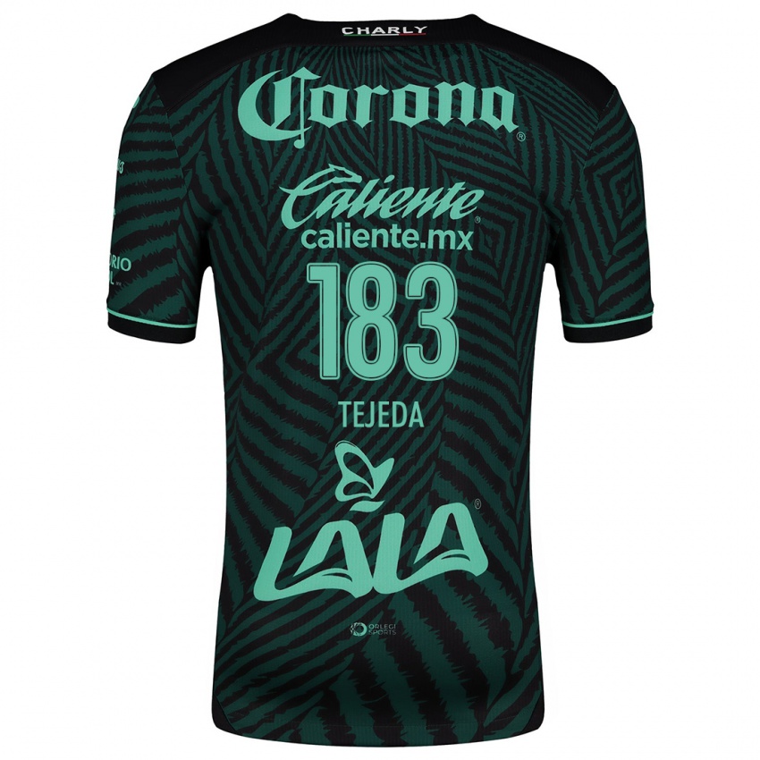 Niño Camiseta Juan Tejeda #183 Verde Negro 2ª Equipación 2024/25 La Camisa Chile