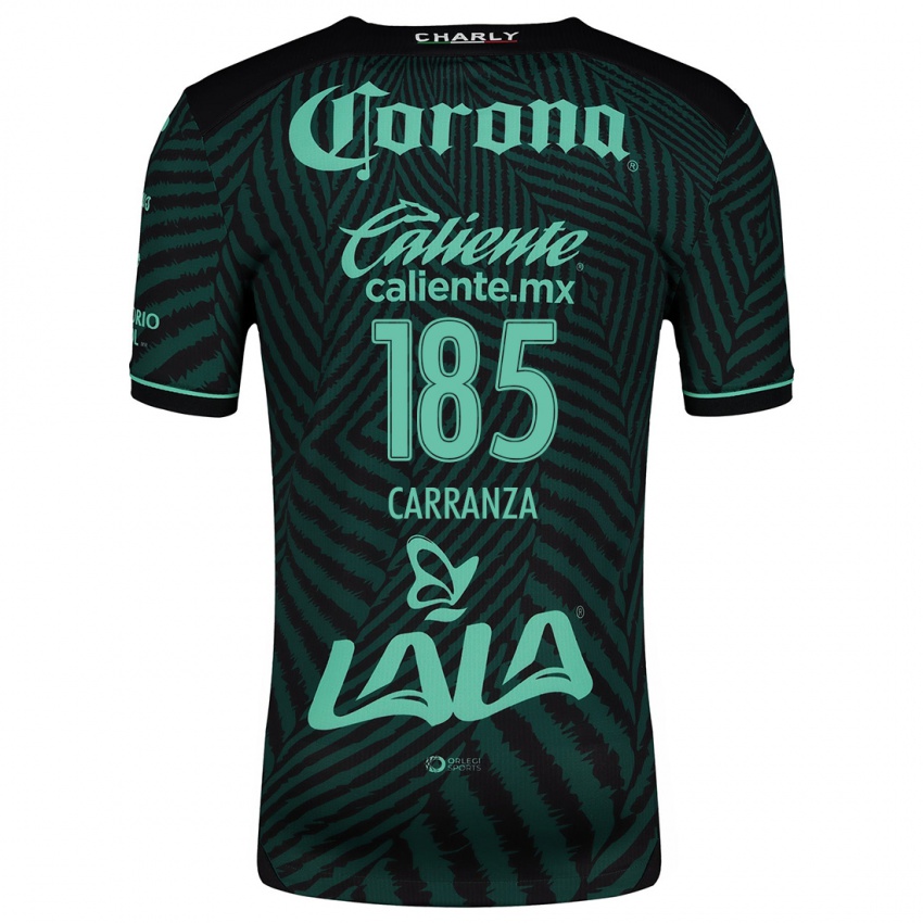 Niño Camiseta Héctor Carranza #185 Verde Negro 2ª Equipación 2024/25 La Camisa Chile