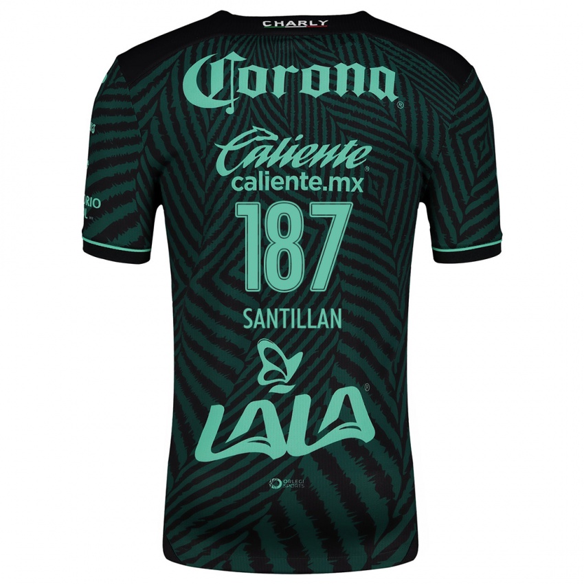 Niño Camiseta Emilio Santillán #187 Verde Negro 2ª Equipación 2024/25 La Camisa Chile