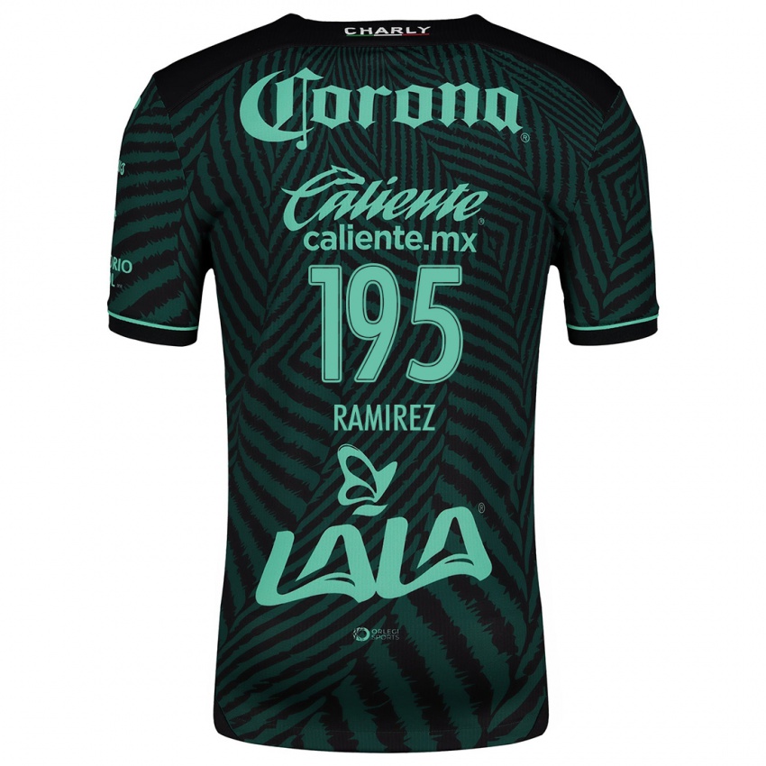 Niño Camiseta Jesús Ramírez #195 Verde Negro 2ª Equipación 2024/25 La Camisa Chile