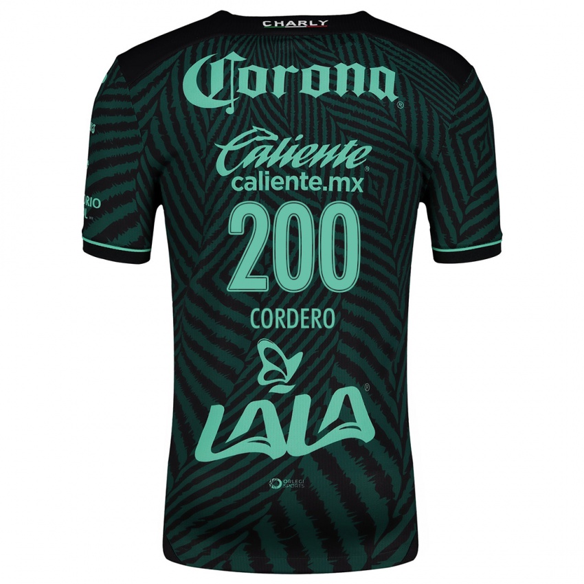 Niño Camiseta Mario Cordero #200 Verde Negro 2ª Equipación 2024/25 La Camisa Chile