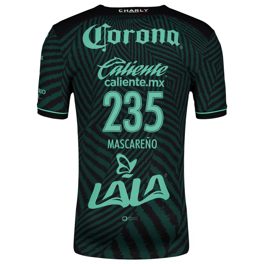 Niño Camiseta Luis Mascareño #235 Verde Negro 2ª Equipación 2024/25 La Camisa Chile