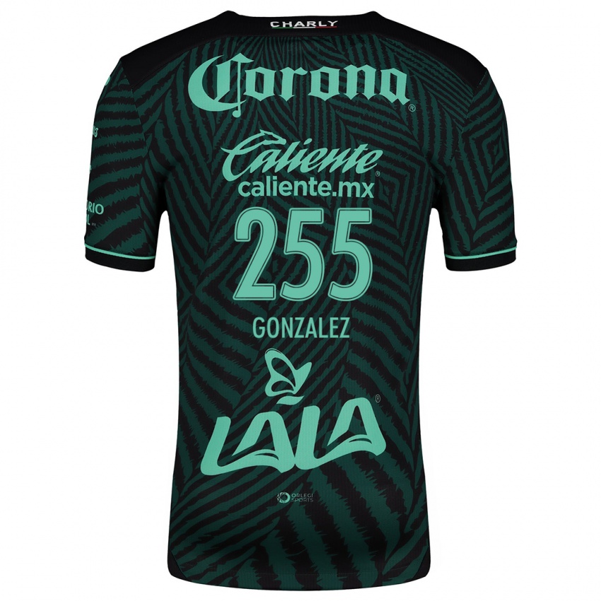 Niño Camiseta Valente González #255 Verde Negro 2ª Equipación 2024/25 La Camisa Chile