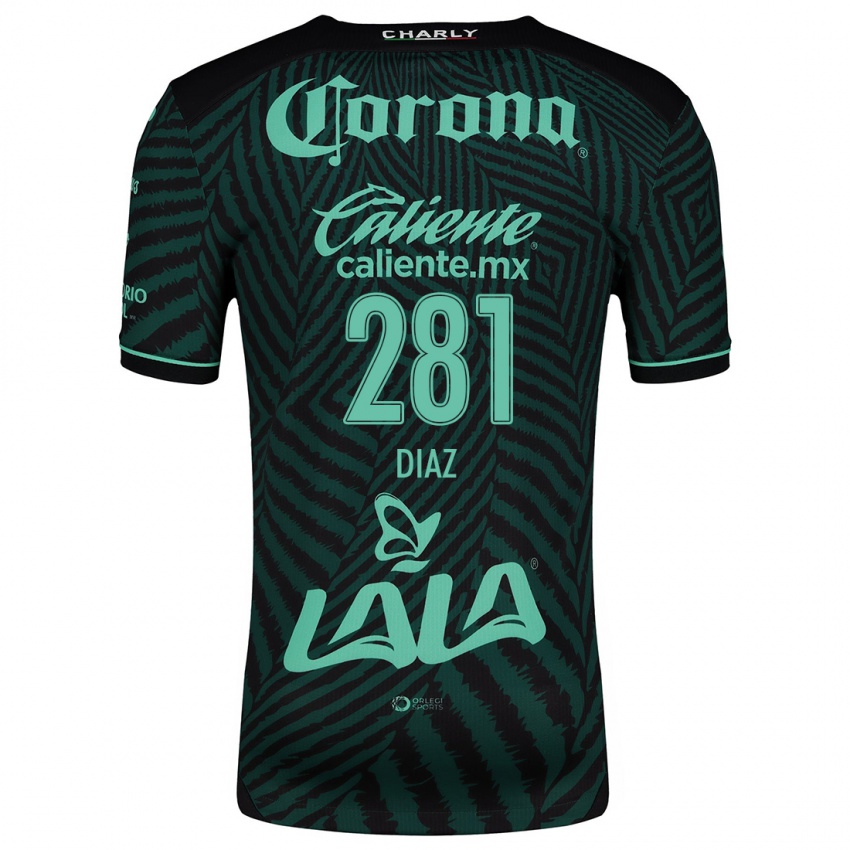 Niño Camiseta Didier Díaz #281 Verde Negro 2ª Equipación 2024/25 La Camisa Chile