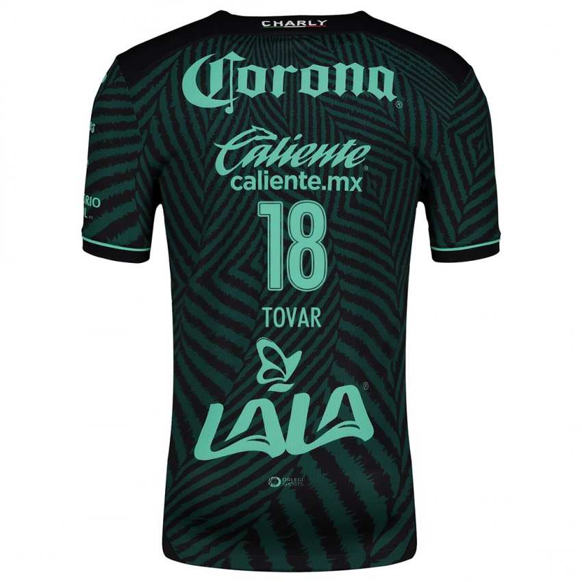 Niño Camiseta Arlett Tovar #18 Verde Negro 2ª Equipación 2024/25 La Camisa Chile