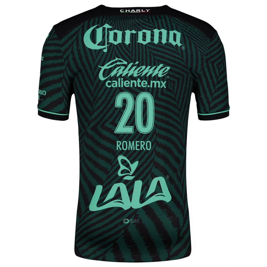 Niño Camiseta Lia Romero #20 Verde Negro 2ª Equipación 2024/25 La Camisa Chile