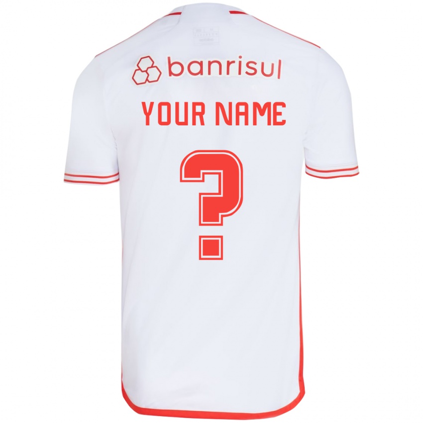 Niño Camiseta Su Nombre #0 Blanco Rojo 2ª Equipación 2024/25 La Camisa Chile