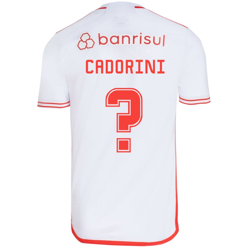 Niño Camiseta Matheus Cadorini #0 Blanco Rojo 2ª Equipación 2024/25 La Camisa Chile