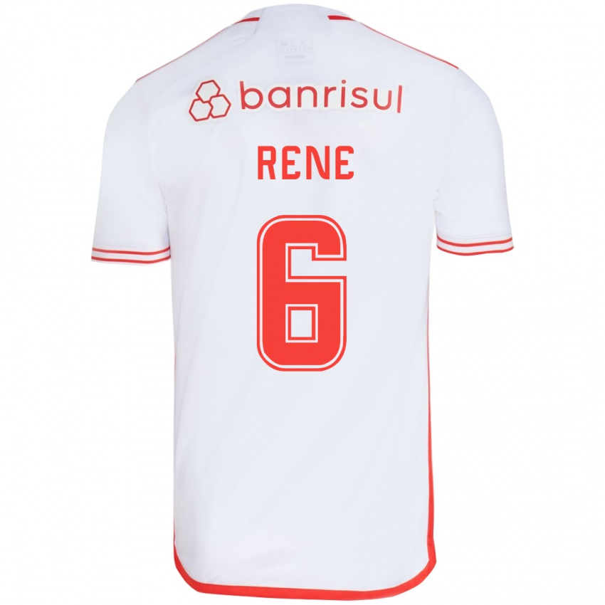 Niño Camiseta Rene #6 Blanco Rojo 2ª Equipación 2024/25 La Camisa Chile