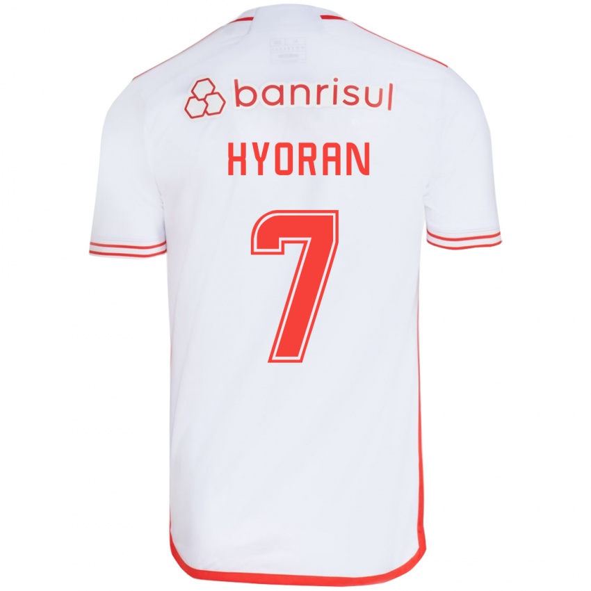 Niño Camiseta Hyoran #7 Blanco Rojo 2ª Equipación 2024/25 La Camisa Chile