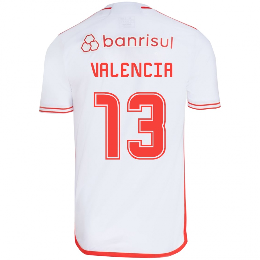 Niño Camiseta Enner Valencia #13 Blanco Rojo 2ª Equipación 2024/25 La Camisa Chile